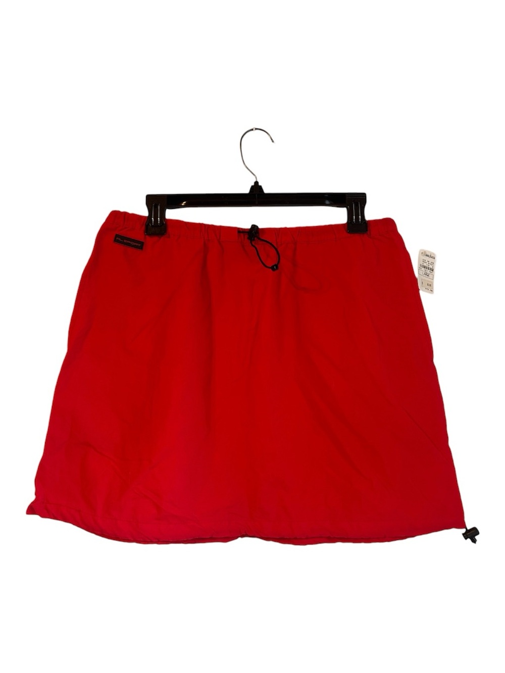 NWT Vintage 90s Ralph Lauren Sport Red Nylon Windbreaker Skirt Drawstring L